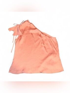 Banana Republic Peach Satin One-Shoulder Top